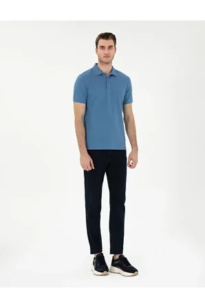  Slim Fit %100 Pamuk Polo Yaka Basic Tişört 50306448-VR006