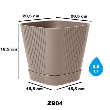 Omnipazar SO-ZB04 Zambak Dekoratif Plastik Saksı 5.6 Litre No:4
