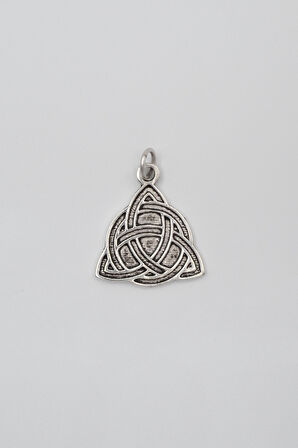 Triquetra - Kelt Düğümü Anahtarlık - Antik Gümüş Kaplama - Kadın Erkek