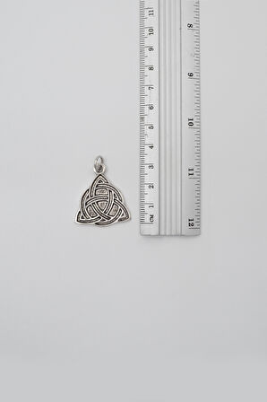 Triquetra - Kelt Düğümü Anahtarlık - Antik Gümüş Kaplama - Kadın Erkek