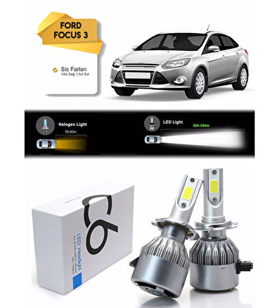 Ford Focus 3 Sis Farı Led Xenon Şimşek Etkili
