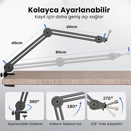 Fifine BM63 Masaüstü Mikrofon Standı