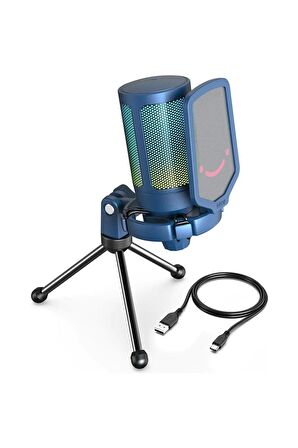 Ampligame A6v Yayıncı Oyuncu Podcast Youtuber Rgb Usb Mikrofon