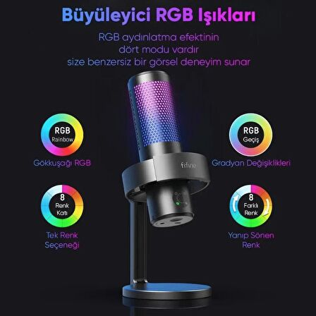 Fifine Ampligame A9 USB Oyuncu Yayıncı Bilgisayar Mikrofon