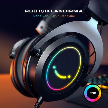 Fifine Ampligame H3 Mikrofonlu RGB Gaming Kulaklik