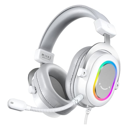 Fifine Ampligame H6 Mikrofonlu Gaming 7.1 Beyaz RGB Kulaklik