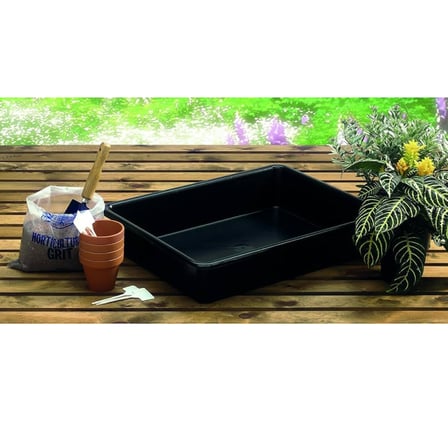 Garland Titan Garden Tray Saksı Altlığı 100x55x15 cm Siyah 65 Litre