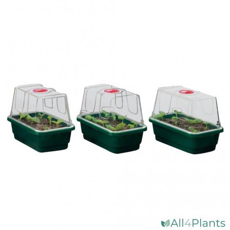 Garland High Dome Mini Sera 3 Parça Çimlendirme Seti Yeşil 10x17x13 cm