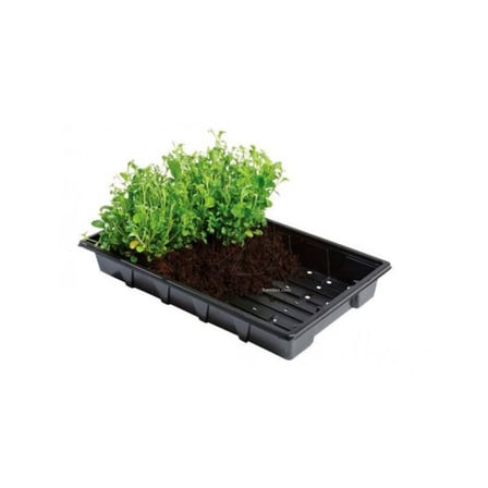 Garland Professional 37x23.5x5 cm Delikli Saksı Çimlendirme Tablası 5 Adet Siyah