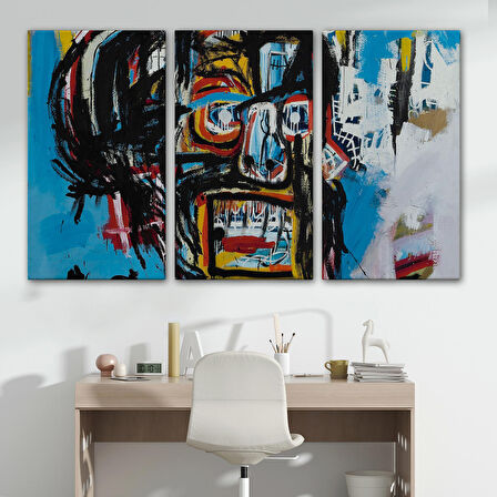 Jean Michel Basquiat'in Untitled Kafatası Kanvas Tablo-5031