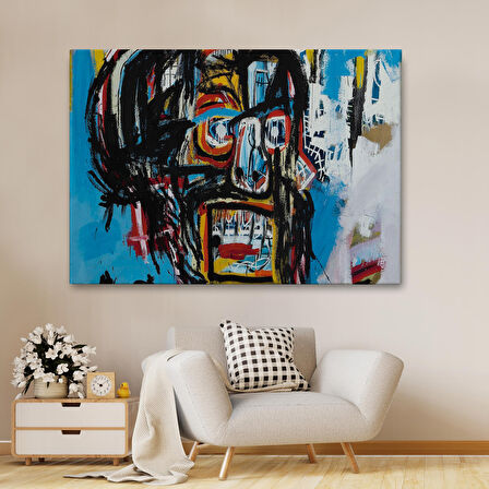 Jean Michel Basquiat'in Untitled Kafatası Kanvas Tablo-5031