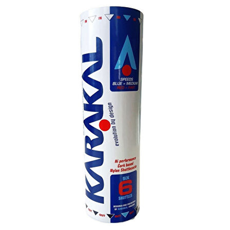 Karakal Nat x6 White Shuttles Red Badminton Topu