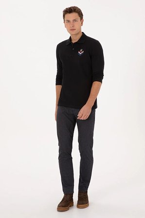 Erkek Regular Fit Polo Yaka  Sweatshirt 50324801-VR033