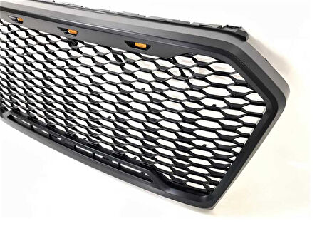 Ford Ranger T8 Yeni Tip Panjur (Turuncu Led & Siyah Harfler)