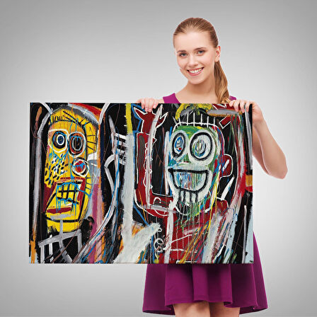 Jean Michel Basquiat, Boom Patmala Eseri Kanvas Tablo-5032