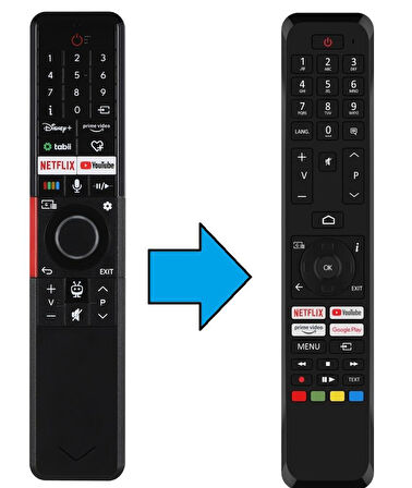 Vestel Android Tv Kumandası Mikrofonsuz-Sağdaki Gönderilir