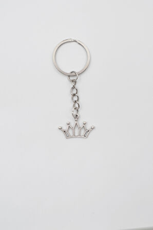 Taç Anahtarlık - Antik Gümüş Kaplama - Kadın Erkek