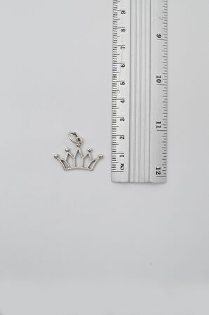 Taç Anahtarlık - Antik Gümüş Kaplama - Kadın Erkek