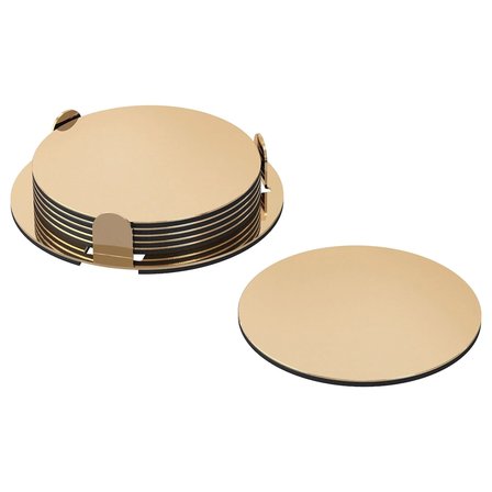 GLATTIS pirinç rengi 8,5 cm bardak altlığı