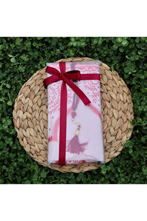 Hediyelik Pamuklu Seccade Seti S1004 Siyah