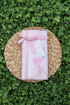 Hediyelik Pamuklu Seccade Seti S1004 Siyah