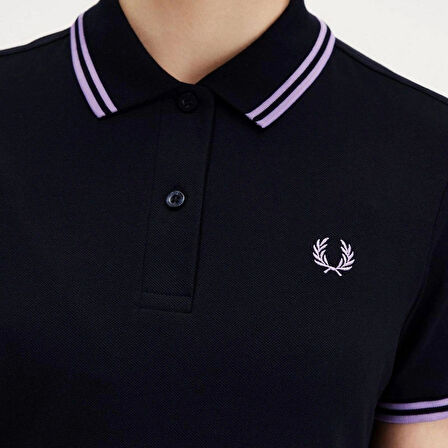 Fred Parry Kadın Siyah Polo Yaka Elbise