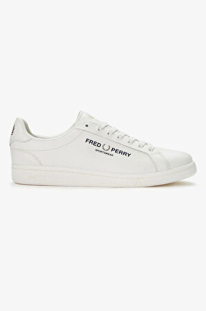 Fred Parry Erkek Beyaz Logo Detaylı Sneaker