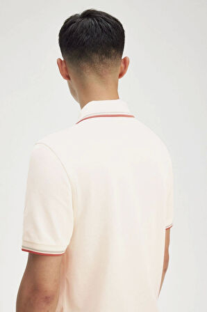 Fred Parry Erkek Krem Polo Yaka T-shirt