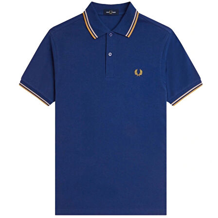 Fred Parry Erkek Mavi Polo Yaka T-shirt