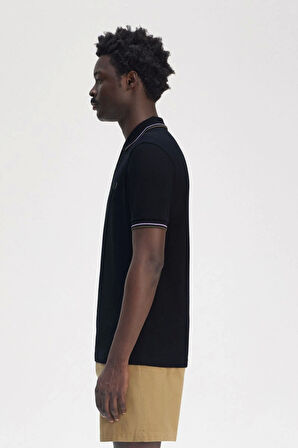 Fred Parry Erkek Siyah Polo Yaka T-shirt