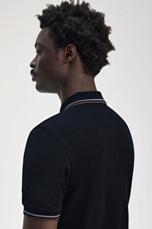 Fred Parry Erkek Siyah Polo Yaka T-shirt