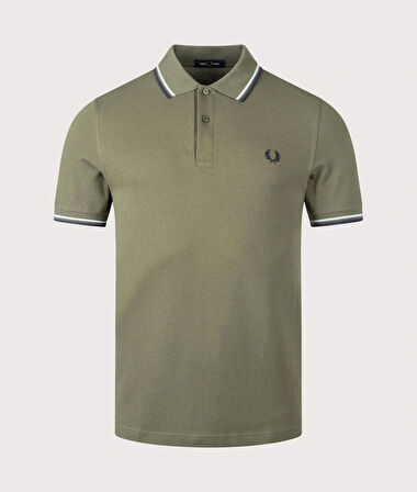 Fred Parry Erkek Yeşil Polo Yaka T-shirt