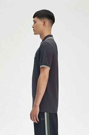 Fred Parry Erkek Antrasit Polo Yaka T-shirt