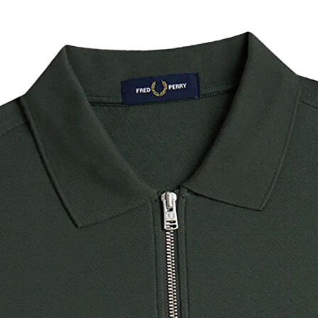 Fred Parry Erkek Haki Logo Detaylı Polo Yaka T-shirt