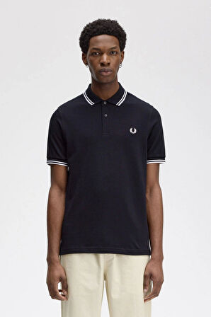 Fred Parry Erkek Lacivert Polo Yaka T-shirt