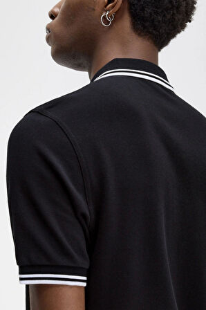 Fred Parry Erkek Lacivert Polo Yaka T-shirt