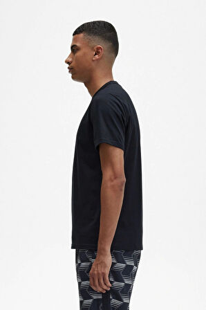 Fred Parry Erkek Siyah Logo Detaylı T-shirt