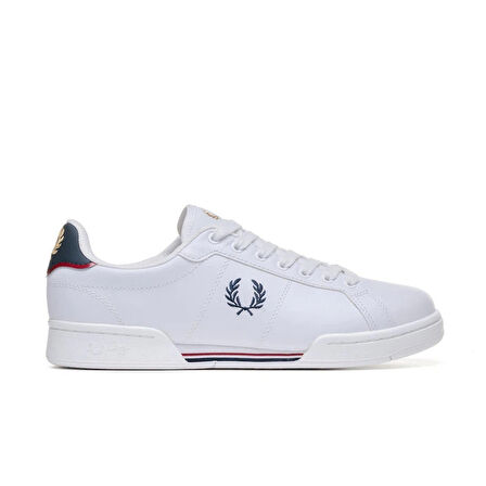 Fred Parry Erkek Beyaz Logo Detaylı Sneaker