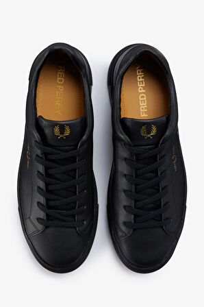 Fred Parry Erkek Siyah Logo Detaylı Sneaker