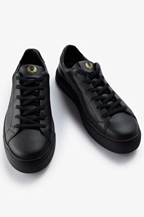 Fred Parry Erkek Siyah Logo Detaylı Sneaker