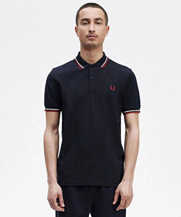Fred Parry Erkek Lavcivert Polo Yaka T-shirt