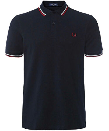 Fred Parry Erkek Lavcivert Polo Yaka T-shirt