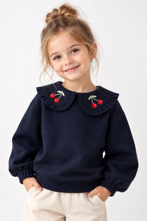 Çocuk Sweatshirt Pamuklu 3 İp Şardonlu