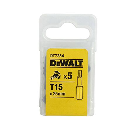 Dewalt T15x25mm Torx Tornavida Bits Uç (5 Adet) DT7254