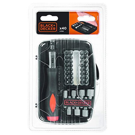 Black+Decker 40 Parça Cırcırlı Tornavida Set - A7062-Xj