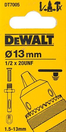 Dewalt DT7005 1 Adet SDS-Plus Adaptörlü Anahtarlı Mandren