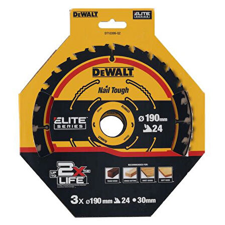 DEWALT 3 PARÇA DAİRE TESTRE BIÇAĞI 190mm DT10399