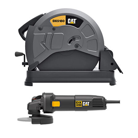CAT DX5180SET 2400Watt 355mm Profesyonel Profil Kesme + DX3090 720Watt 125mm Profesyonel Avuç Taşlama