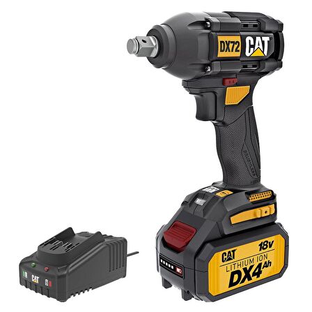 CAT DX72BC 18Volt/2.0Ah Li-ion Tek Akülü Şarjlı 350Nm Kömürsüz Profesyonel Somun Sıkma