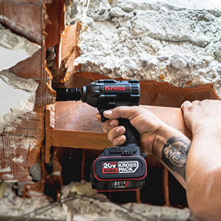 Kress KRKS1 KUB30.2 + KU390.4 + KUH10.2 20Volt/4Ah. 6 Adet Akülü Profesyonel Kombo Set 